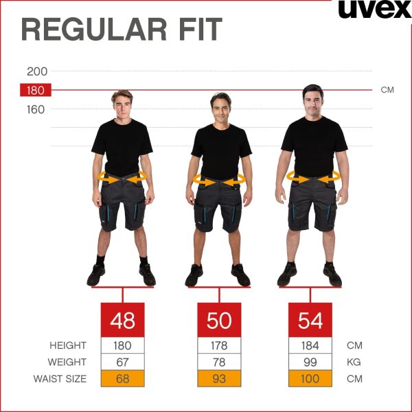 🔥 Engelbert Strauss Hose – Uvex Tune-up Herren-Arbeitshose kurz - leichte, robuste Männer-Arbeitshosen für den Sommer - 35% Baumwolle | – Bild 3