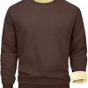 🔥 Winter-Arbeitskleidung – Herren-Fleecepullover, Herren-Sweatshirt, Rundhalsausschnitt, Fleecefutter, Thermo-Pullover, Winter, warm, langärmelig, einfarbig, lässig, Arbeitskleidung, dick, flauschiges Sweatshirt, coffee, 4XL | – Bild 2