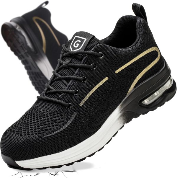 🔥 S3 Sicherheitsschuhe – YEKOYIOO Sicherheitsschuhe Arbeitsschuhe Herren Damen Leicht Stahlkappenschuhe Sportlich Atmungsaktiv Unisex Sneaker 38-46 EU |