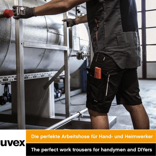🔥 Engelbert Strauss Hose – Uvex Tune-up Herren-Arbeitshose kurz - leichte, robuste Männer-Arbeitshosen für den Sommer - 35% Baumwolle | – Bild 4